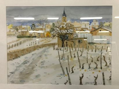 null Alvaro GRADI (1949)
Gleizé sous la neige
Aquarelle
Signée 
31 x 40 cm