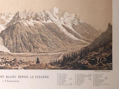 null BRUMKNECHT
Panorama du Mont Blanc depuis la Flégère
Gravure
29 x 63 cm