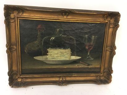 null JAMOT
Le fromage 
Huile sur toile
Signée en bas à droite 
1890
25 x 39 cm