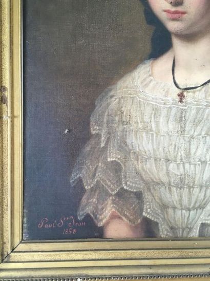 null Paul SAINT JEAN 
Portrait de femme
huile sur toile
Signée en bas à gauche
65...
