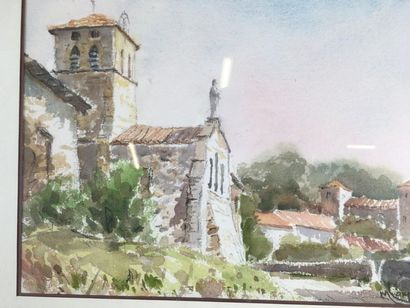 null LOMETTI 
Saint Jean des Vignes, 
aquarelle
26.5 x 35.5 cm
signé en bas à dr...