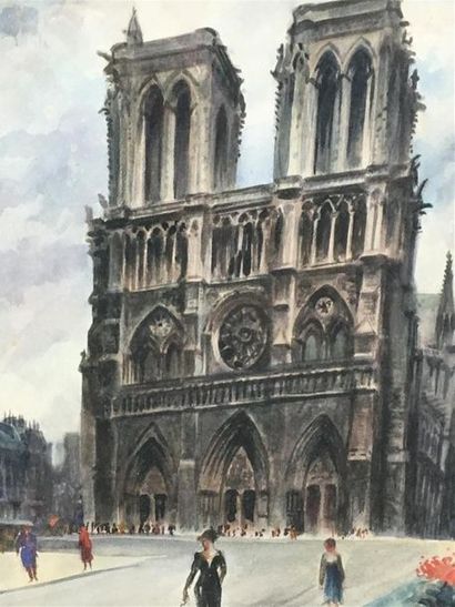 null GILIS
Vue de Notre Dame de Paris
Aquarelle
64 x 46 cm