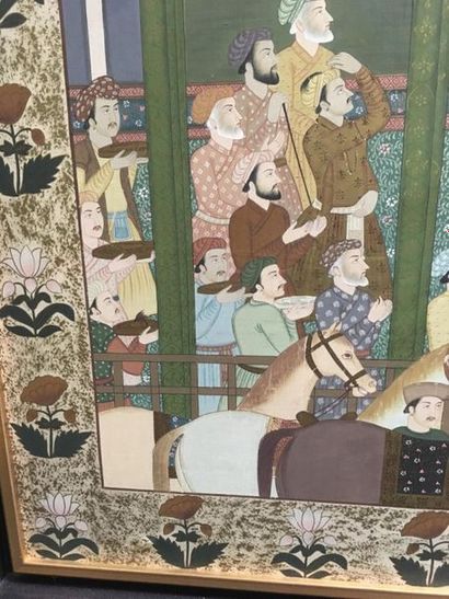 null Peinture dans le goût des miniatures indo-mongol
Scène de cour
huile sur toile
111...