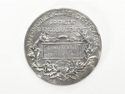 null Médaille de l'automobile club de France, remis à la voiture 21 de Dion-Bouton...