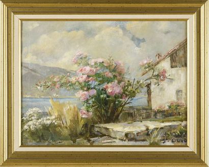 null Pierre EULER (1846-1915)
Maison au bord de la mer
Huile sur toile, signée en...