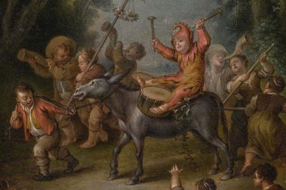 null François EISEN (1695-1778)
Jeux d'enfants
huile sur toile, signée en bas à gauche,...