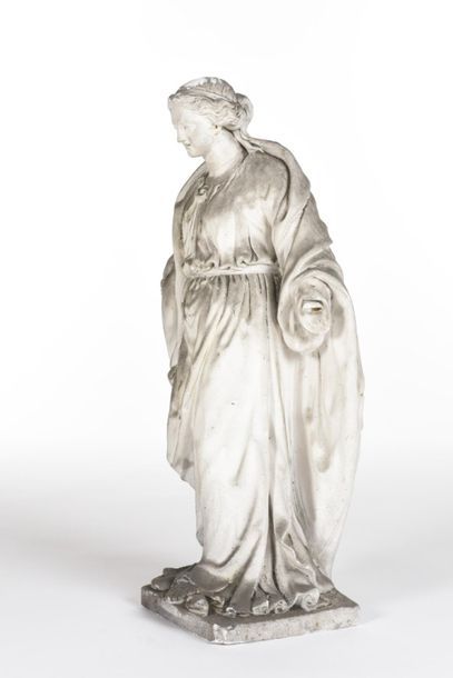 null Ecole française 19ème siècle
Vierge 
Sujet en plâtre en relief, 
19ème siècle
H...