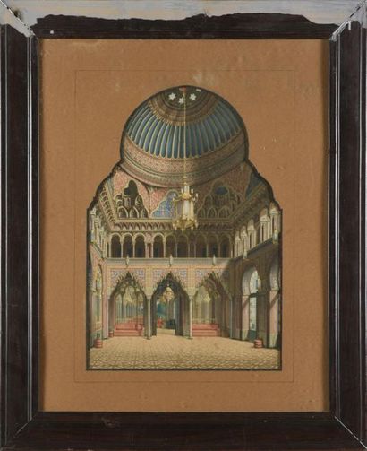 null Intérieur d'un palais en Inde
Chromo en couleur
51 x 40 cm 
Impression Keller...