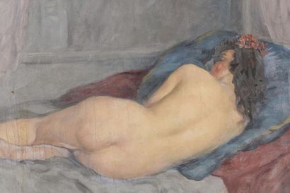 null Léonie HUMBERT VIGNOT (1878 - 1960 )
Nue allongée
Huile sur toile
50 x 61 c...