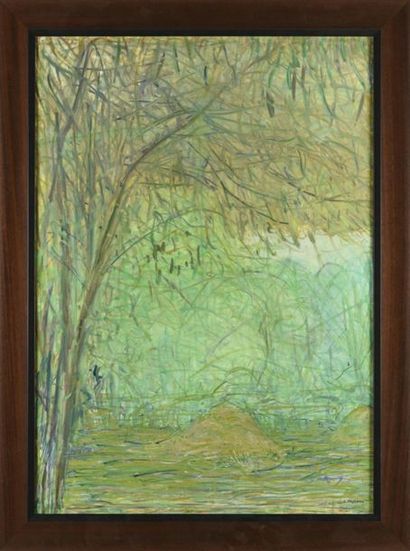 null Jacques TRUPHEMUS (1922-2017)
 Allée d'arbres au Vigan
 huile sur toile , signée...