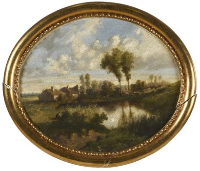 null Alexandre DEFAUX (1826-1900)
Paysage dans le gout de Barbizon
Huile sur carton...