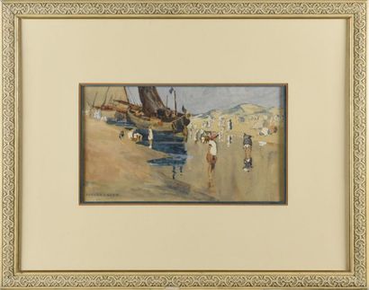 null Jan Angelo ZEYER (1878 - 1945)
Vue de plage
Aquarelle sur papier
26 x 46 cm
Signée...