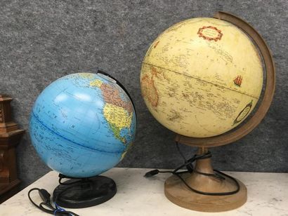 null Deux globes lumineux 