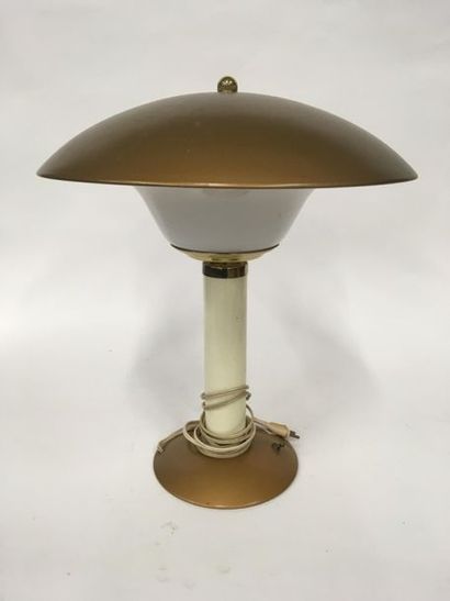 null Lampe de bureau en tole et verre 