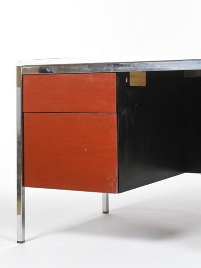 null Florence KNOLL (1917-2019) 
Bureau modèle Double pedestal desk 1503E à double...