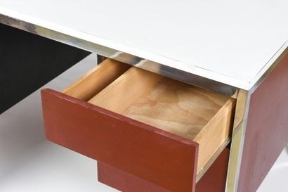 null Florence KNOLL (1917-2019) 
Bureau modèle Double pedestal desk 1503E à double...