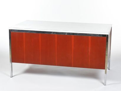 null Florence KNOLL (1917-2019) 
Bureau modèle Double pedestal desk 1503E à double...