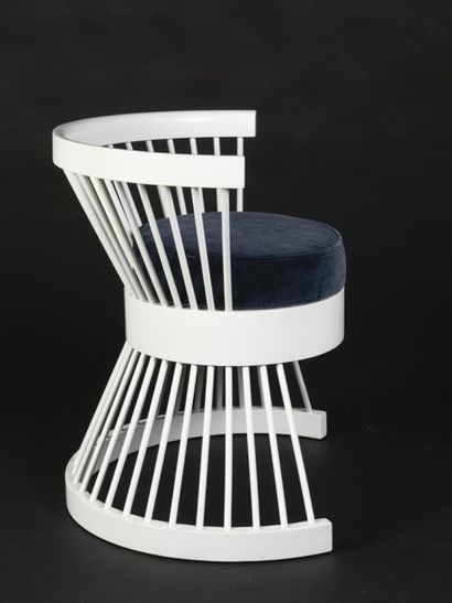 null Horst Romanus WANKE (XX ème)
Paire de fauteuils dit Cocktails à structure ajourée...