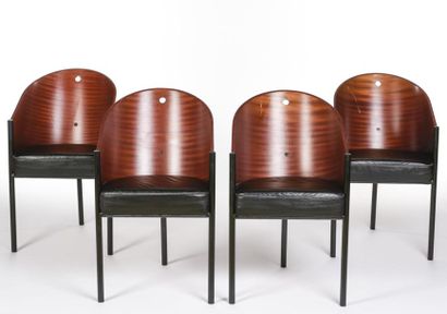 null Philippe STARCK (1949) 
Suite de quatre chaises, modèle Costes, dessiné en 1984,...