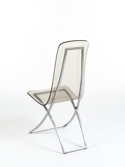 null Edmond VERNASSA (1926-2010) 
Suite de six chaises modèle CH4 à structure en...