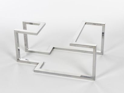 null Jean-pierre MESMIN ((XX - XXI ème)
Table basse à structure géométrique en métal...