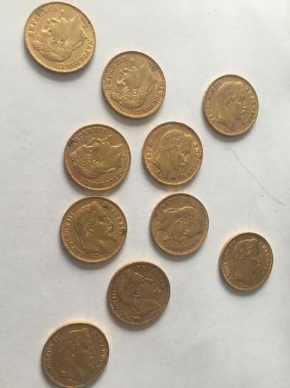 null Napoléon III lauré 20 francs or 10 pièces