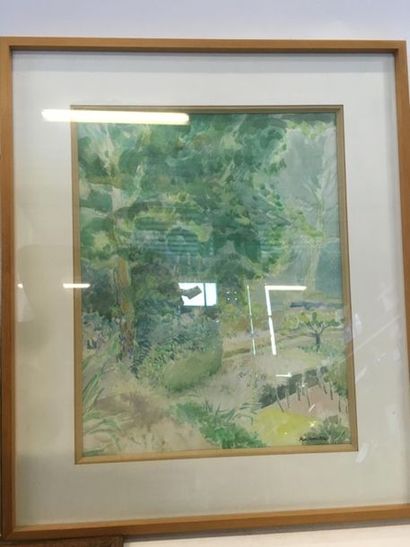 null Deux aquarelles paysage une gravure la grande Chartreuse de Voiron
37 x 29 ...