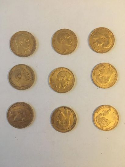 null Napoléon III 10 pièces 20 francs or
