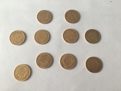 null Napoléon III 20 francs or 10 pièces