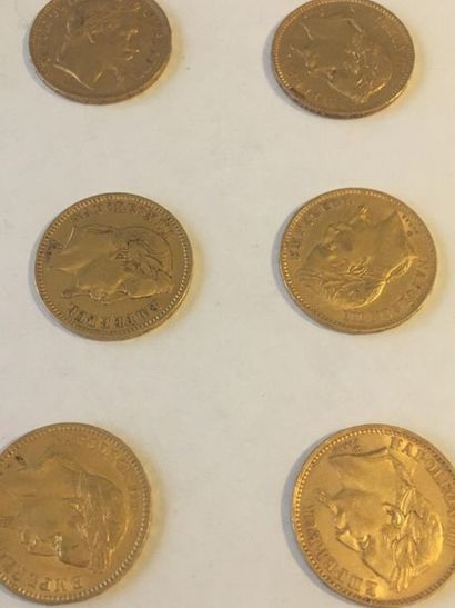 null Napoléon III Lauré 11 pièces 20 francs or
