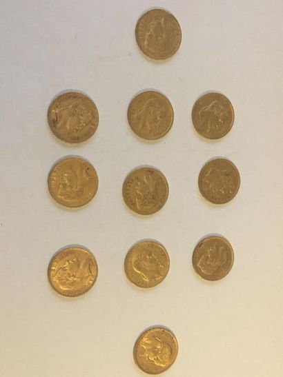 null Napoléon III Lauré 11 pièces 20 francs or