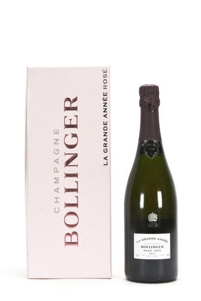 null 1 B CHAMPAGNE GRANDE ANNÉE Rosé (Coffret légèrement abimée) Bollinger 2002
