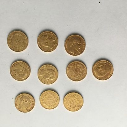 null Napoléon III 10 pièces de 20 francs or