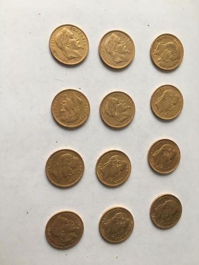 null Napoléon III lauré 12 pièces 20 francs or