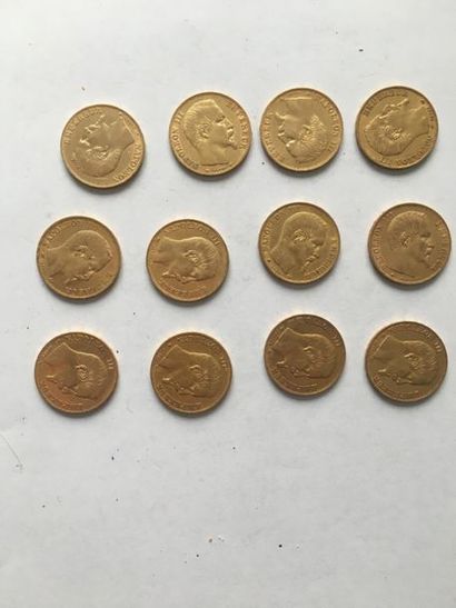 null Napoléon III 12 pièces 20 francs or