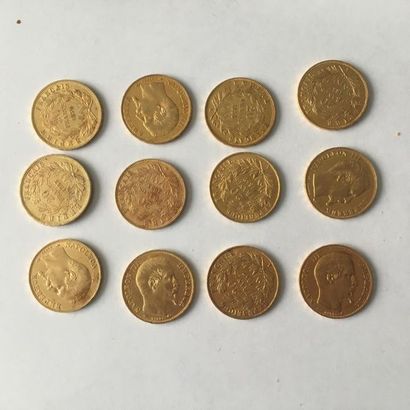 null Napoléon III 12 pièces 20 francs or