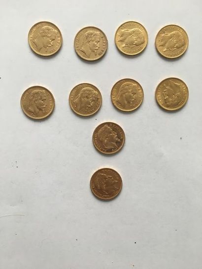 null Napoléon III lauré 10 pièces 20 francs or