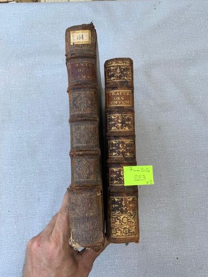 null Un ensemble de 2 volumes in-4 XVIIIe : Les aventures de Télémaque et Le traité...