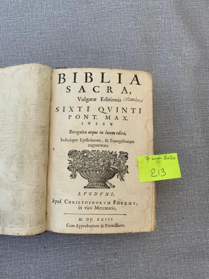 null Biblia sacra vulgate. Lyon. 1663. In-8.