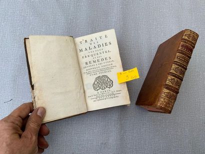 null Helvétius. Traité des maladies les plus fréquentes. 1739. 2 volumes.