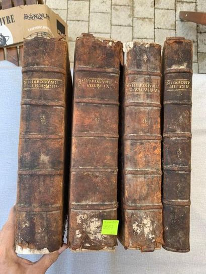 null Saint Jérôme. OEuvres complètes. 9 tomes en 4 volumes in-folio. Paris, 1623....