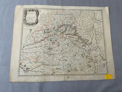 null Carte du Diocèse, de l'évêché d'Orléans. 1653. 42 x 53 cm. (déchirures en b...