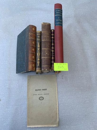 null Un lot de 6 volumes XIXe. Voyage, dont, Beauvoir : Java, Siam, Canton, Colonel...