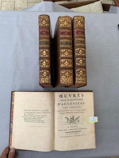 null OEuvres du Chancelier D'Aguesseau. 4 volumes in4. 1767.