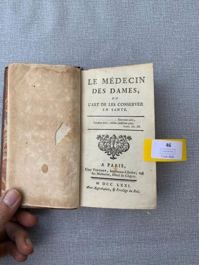 null Le médecin des dames ou l'art de conser180654r en santé. Paris, 1771.