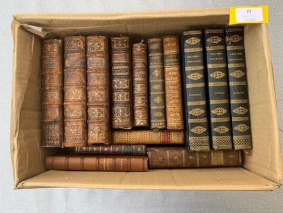 null Un ensemble de 14 volumes de livres XVIIIe et XIXe di180654rs, dont 3 almanachs...