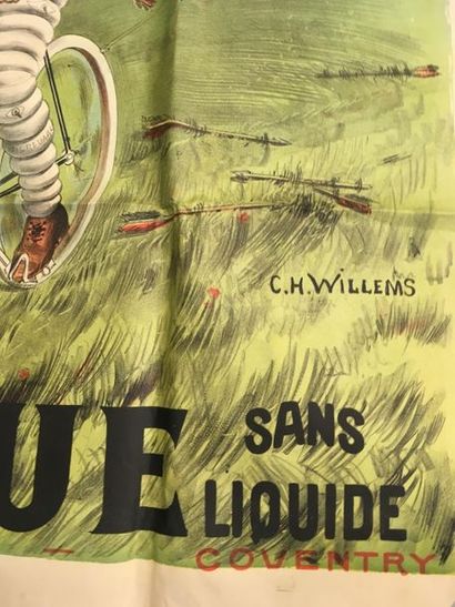 null WILLEMS Charles
Chambres à air 
LARUE. Imp. Dupont, Paris 
150 x 110 cm. 
Manques...