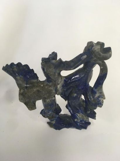 null Sujet double en lapis lazuli
H : 11 cm