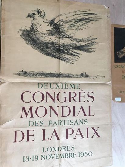null Pablo PICASSO
Deux affiches pour le Congrès Mondial des partisans de la paix
Deuxième...