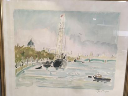 null Yves Brayer
Voilier sur les quais à Paris
Signée 
47/173
53 x 63 cm